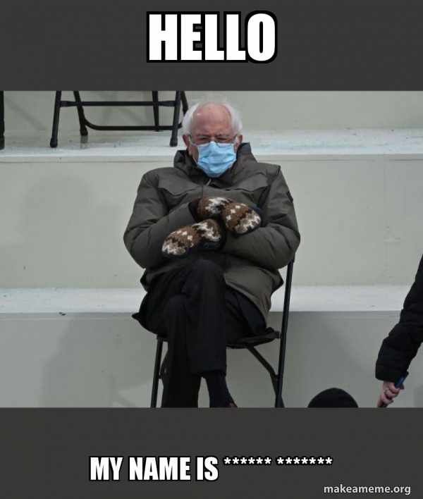Bernie Sanders at the Inauguration meme