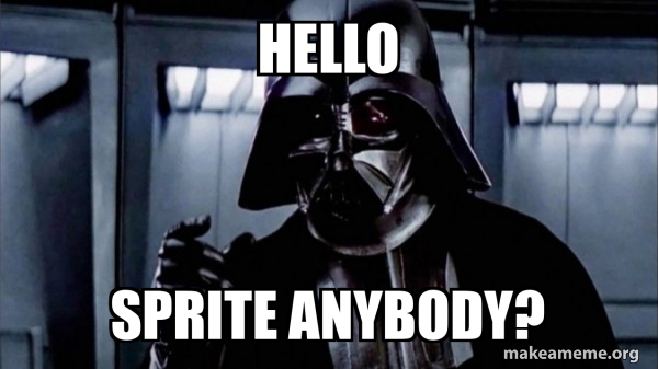hello Sprite anybody? - Darth Vader - Choke Meme Generator