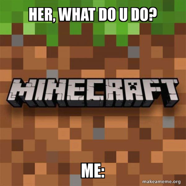 Her What Do U Do Me Minecraft Make A Meme