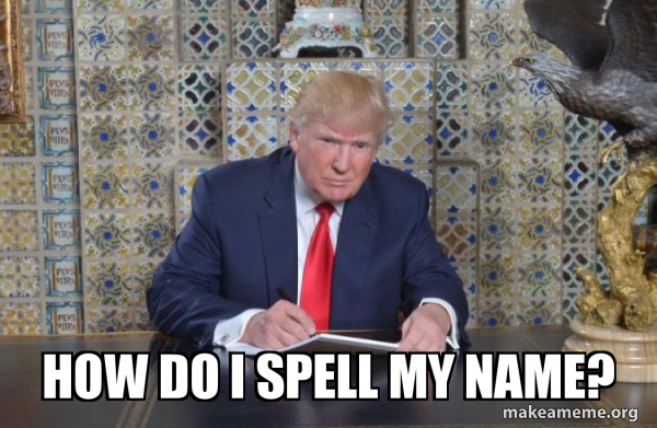 Donald Trump Writing Speech meme