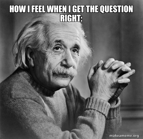 Serious Albert Einstein meme