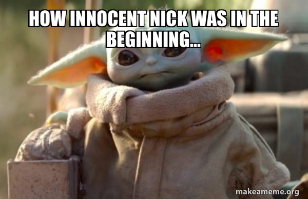 Baby Yoda looking at you meme