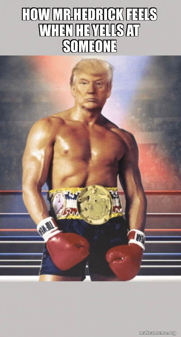 Trump on Rocky's Body meme