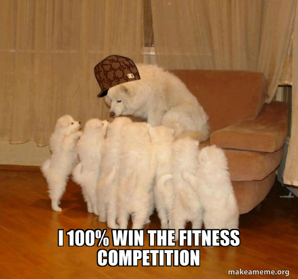 I 100% win the Fitness Competition - Scumbag Storytelling Dog Meme ...