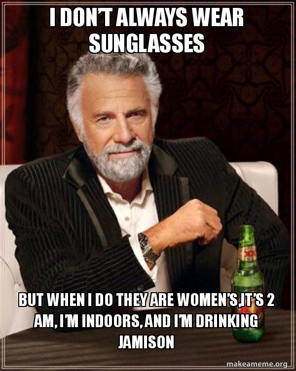 reasons to wear sunglasses indoors