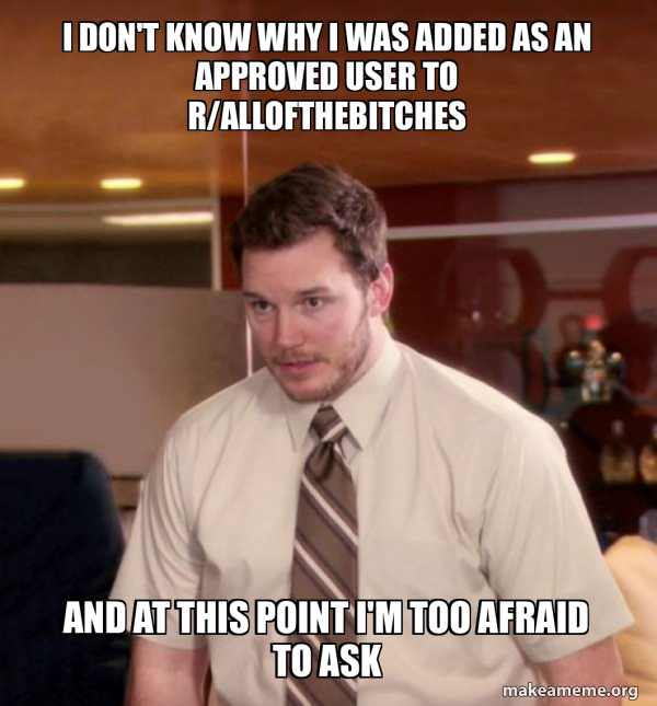 Andy Dwyer - Too Afraid To Ask meme