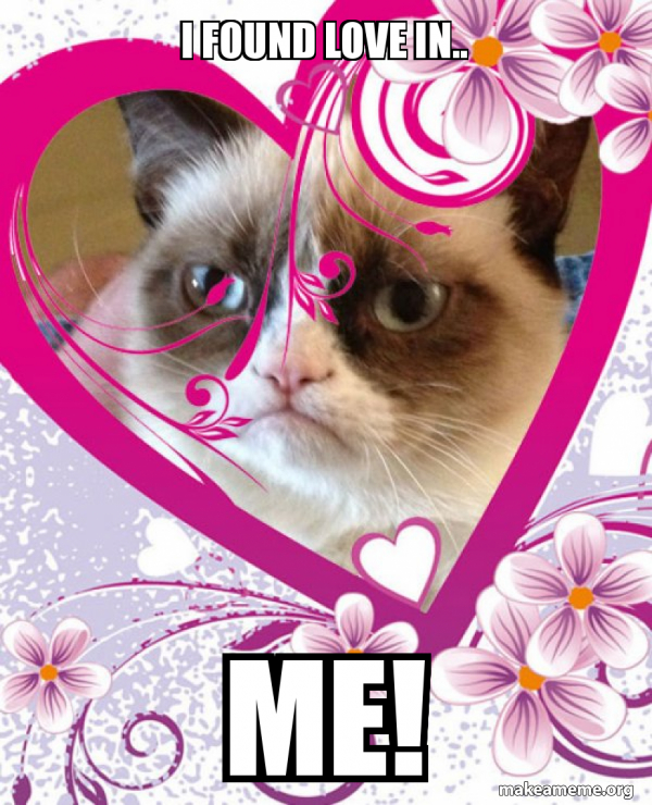 Grumpy cat Valentines Day meme