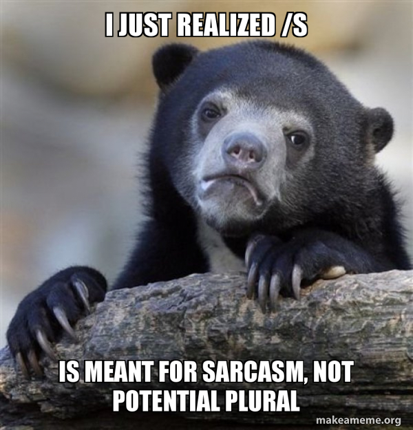 Confession Bear meme