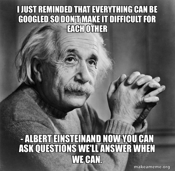 Serious Albert Einstein meme