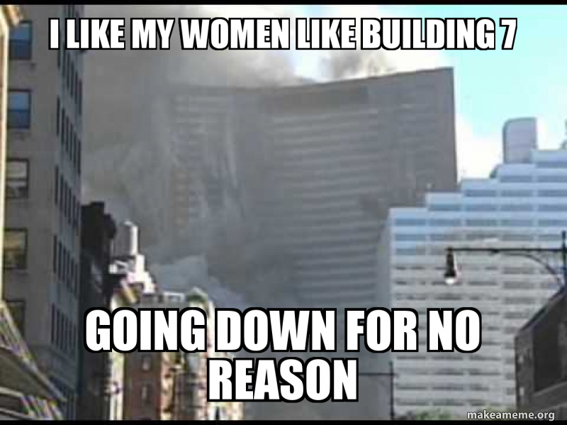 I like my women like building 7 going down for no reason - Building 7 Meme  Generator