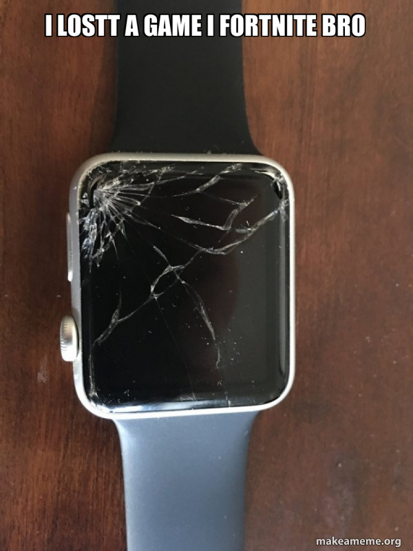 Broken Apple Watch meme