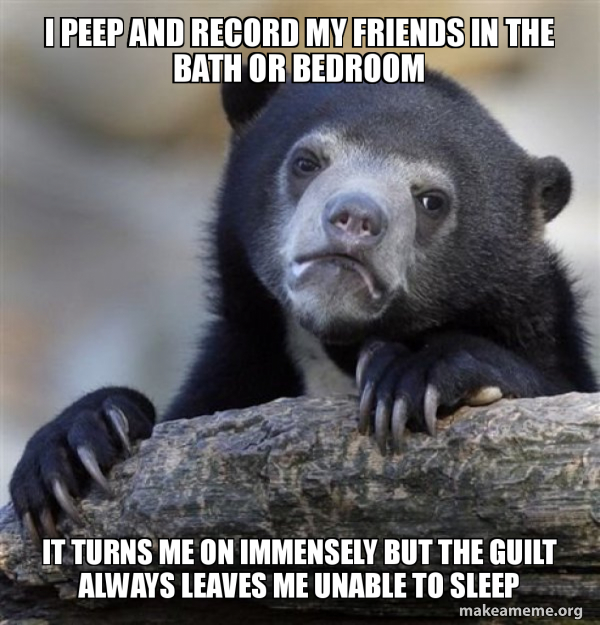 Confession Bear meme