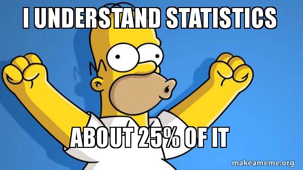 I understand statistics About 25% of it Happy Homer Meme Generator