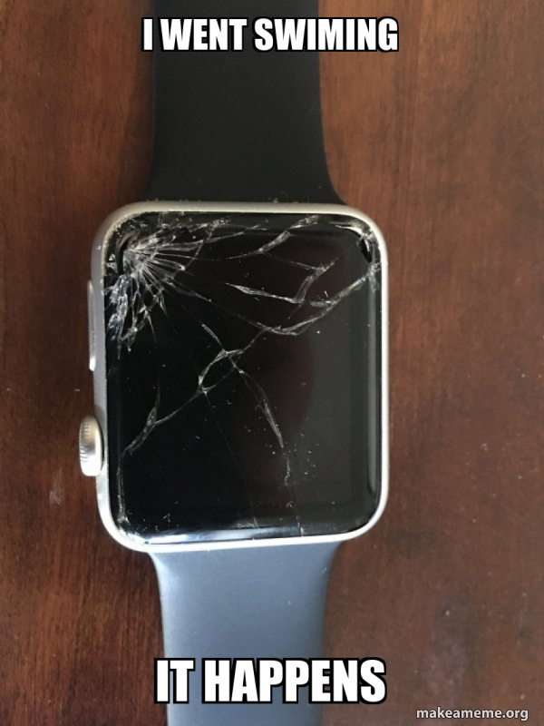 Broken Apple Watch meme