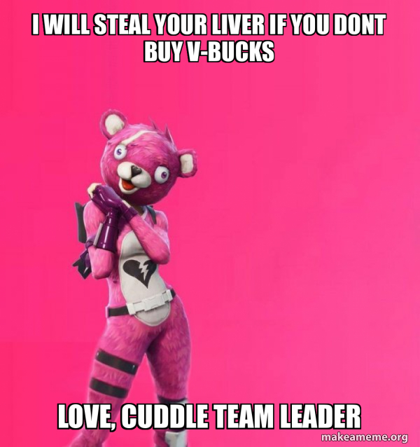 Creepy Bear Fortnite meme
