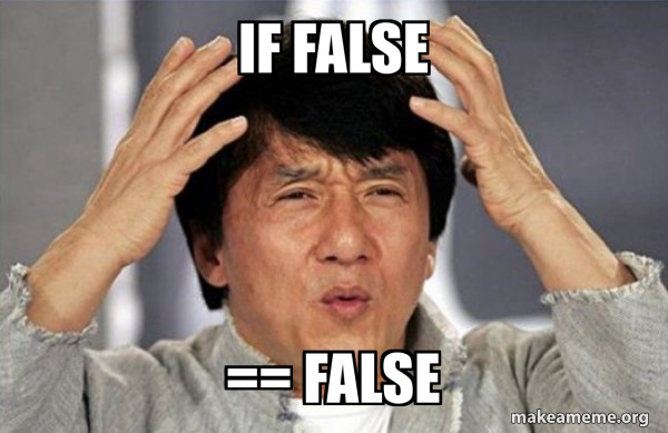 if false == false - Jackie Chan Why? Meme Generator