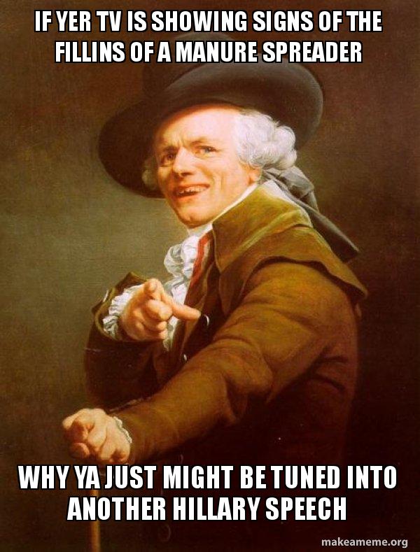 If Yer TV is showing signs of the fillins of a manure spreader Why ya