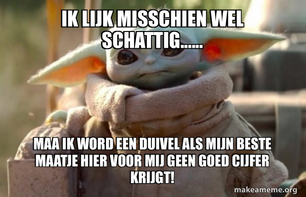 Baby Yoda looking at you meme