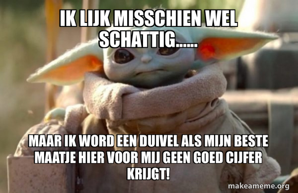 Baby Yoda looking at you meme