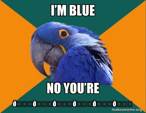 Paranoid Parrot meme