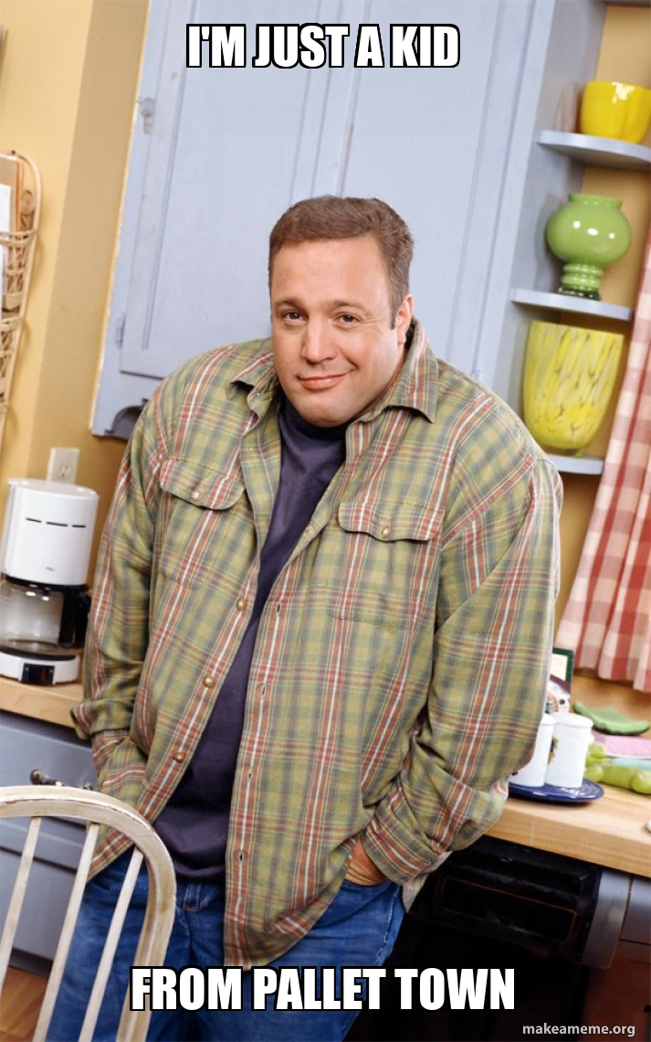 I'm just a kid from pallet town - Kevin James Meme Generator, image size:713x1140