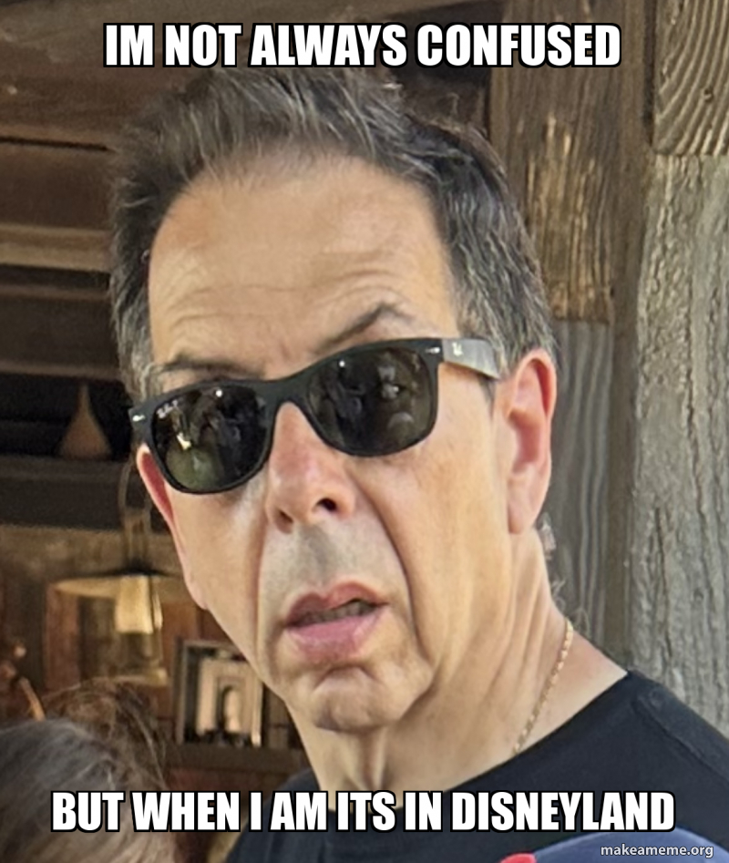 Im not always confused But when i am its in disneyland Meme Generator