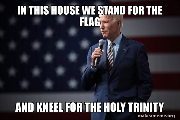 In This House We Stand For The Flag Meme