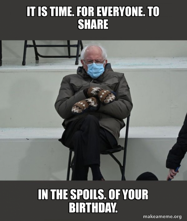 Bernie Sanders at the Inauguration meme