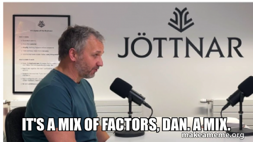 It's a mix of factors, dan. A mix. Meme Generator