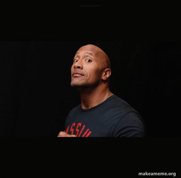 Dwayne Johnson (The Rock) meme
