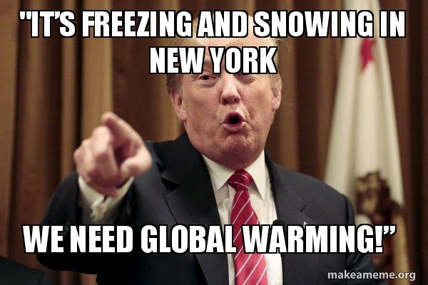 it's freezing and snowing in new york we need global warming its freezing and it's freezing and snowing in new york we need global warming
