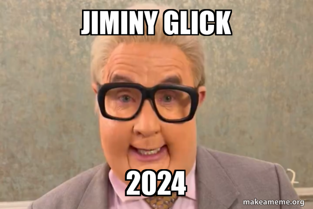 Jiminy Glick 2024 Meme Generator