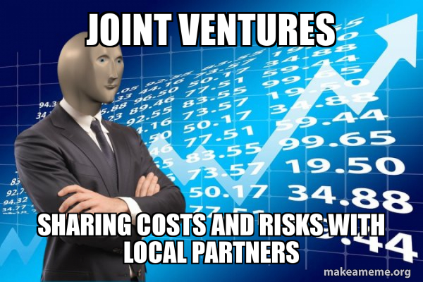 Joint ventures Sharing costs and risks with local partners - Stonks ...
