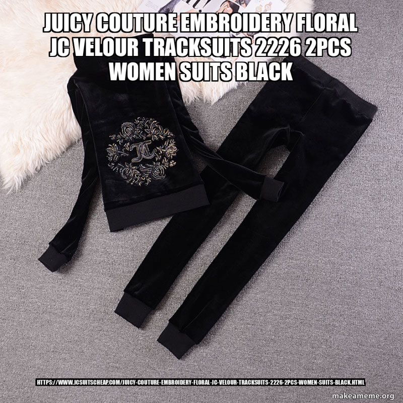 Juicy Couture Embroidery Floral JC Velour Tracksuits 2226 2pcs Women