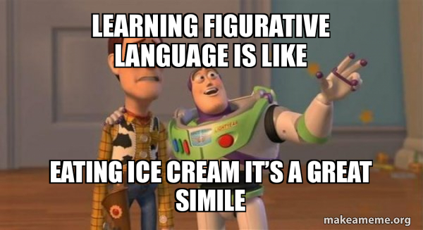 Learning figurative language is like Eating ice cream itâ€™s a 
