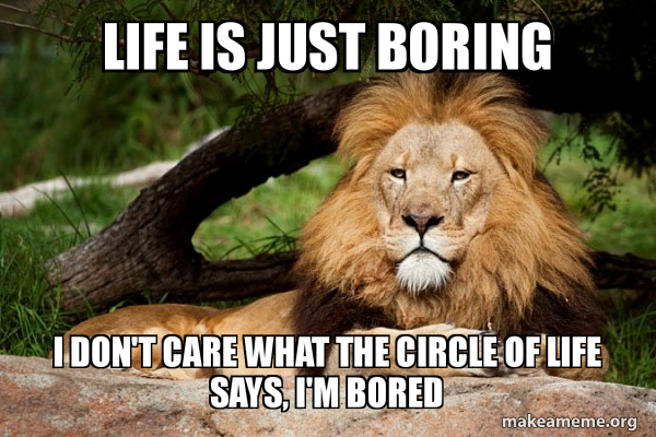 Contemplative Lion meme