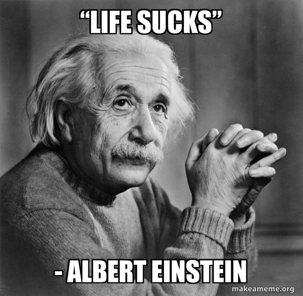 Serious Albert Einstein meme