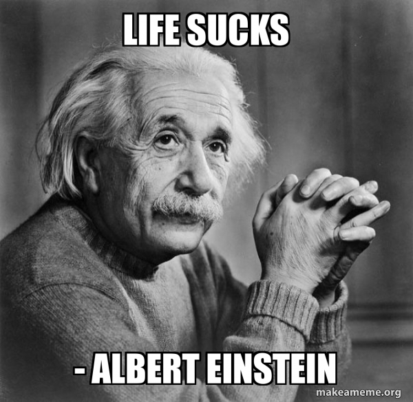 Serious Albert Einstein meme