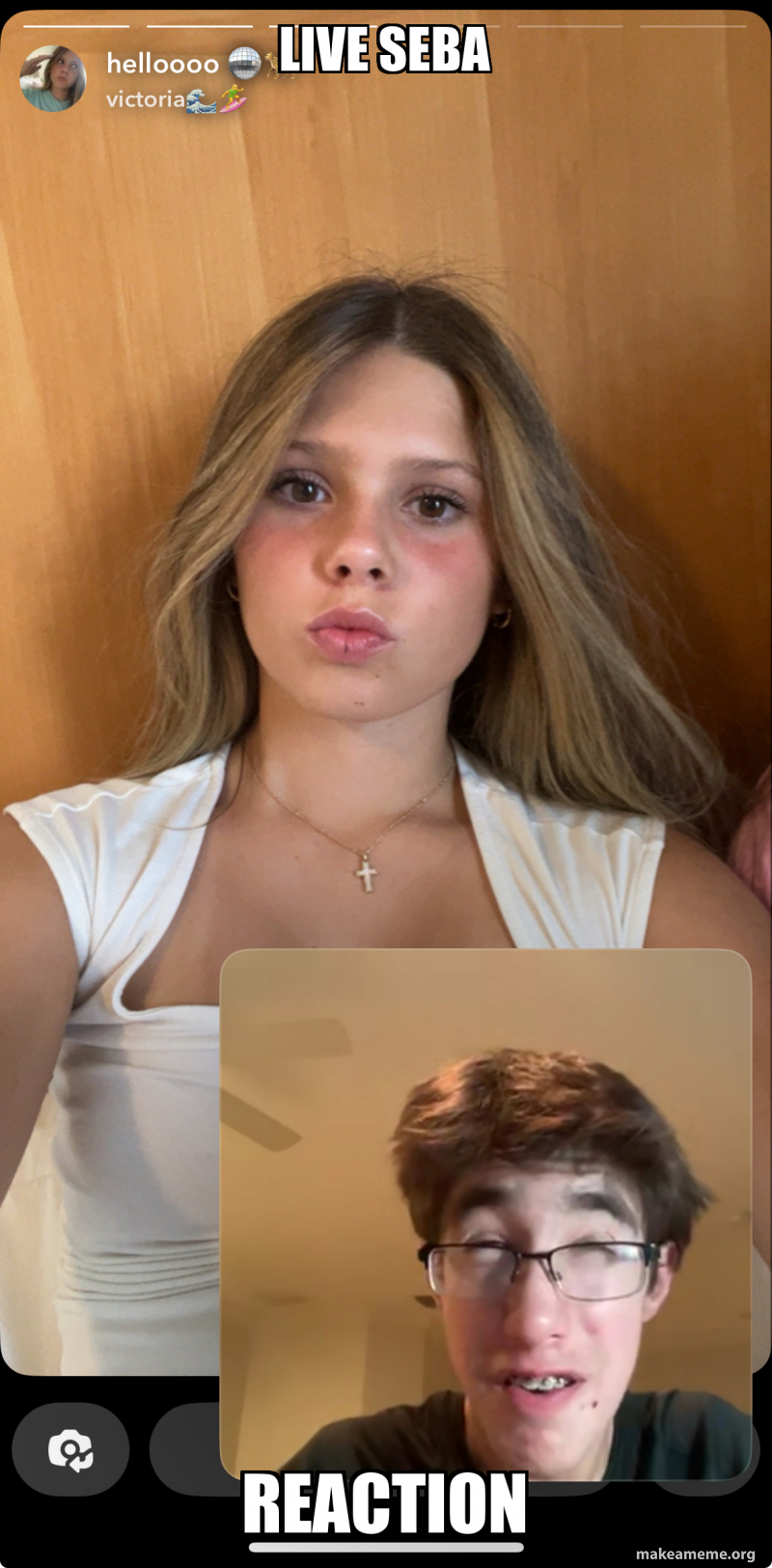 LIVE SEBA Reaction Meme Generator
