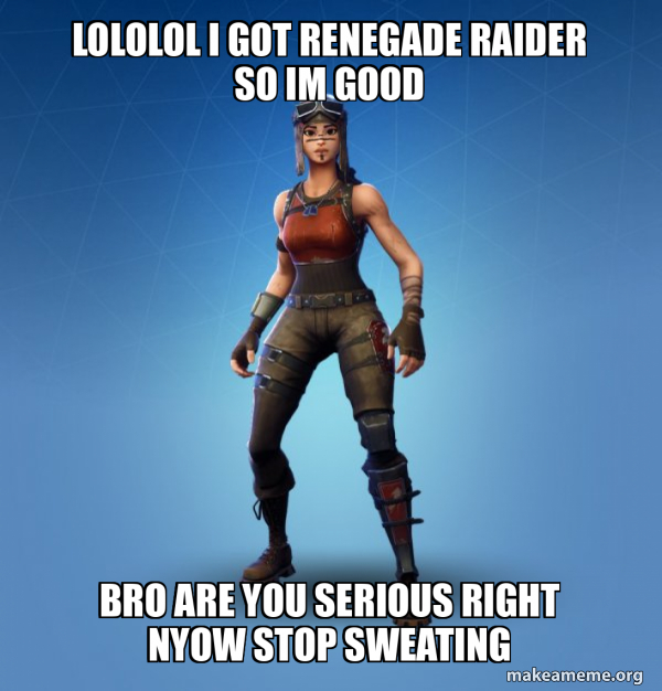 Renegade Raider Fortnite Skin meme