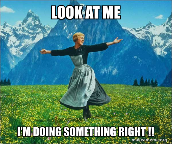 look at me i'm doing something right !! - Sound of Music Meme Generator