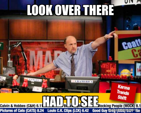 Mad Karma with Jim Cramer meme