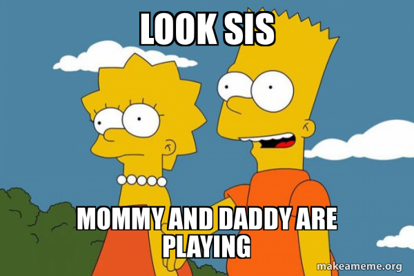 Bart and Lisa Chat meme