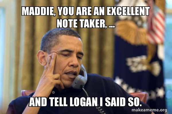 Obama Ordering a Pizza (on the phone) meme
