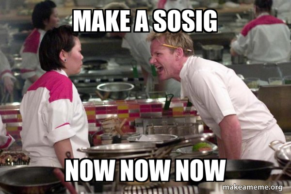 MAKE A SOSIG NOW NOW NOW - Gordon Ramsay Meme Generator