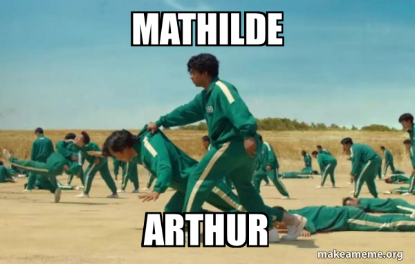 Meme About Mathilde Mathilde Arthur - Squid Game Ali Holding Seong Meme Generator