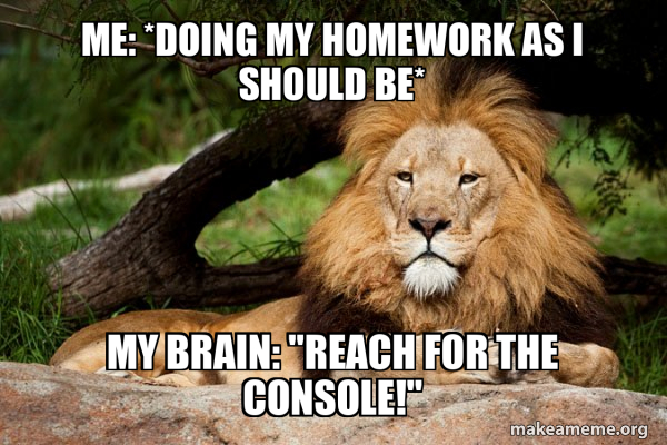 Contemplative Lion meme