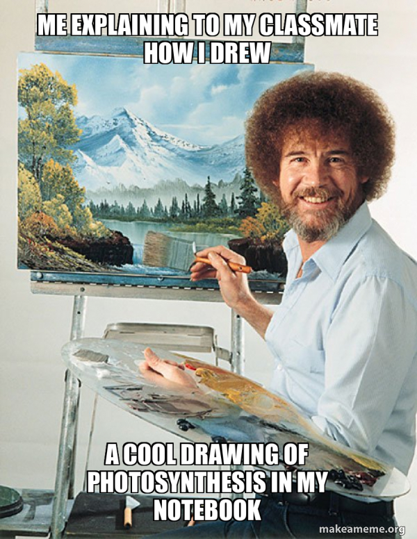 Me explaining to my classmate how I drew a cool drawing of