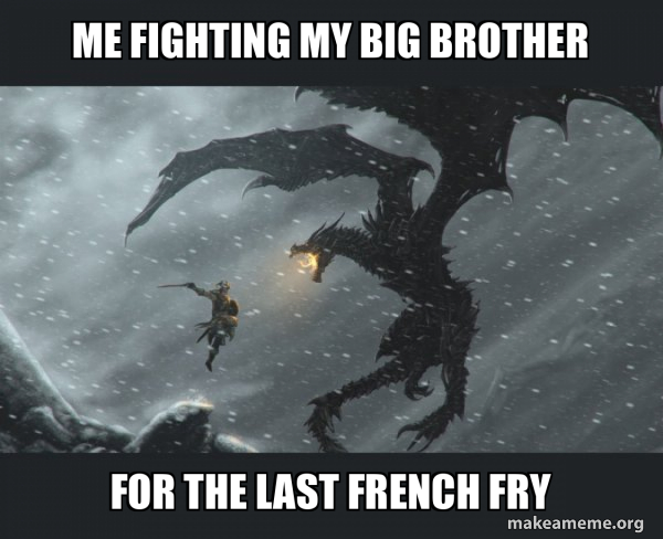 Skyrim Dragon Slaying meme