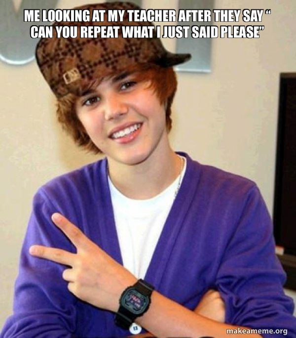 Scumbag Justin Bieber meme